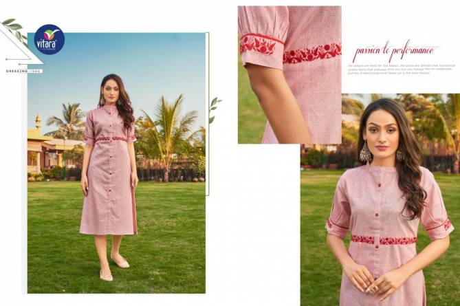 Vitara Eliza 2 Latest Heavy Fancy Casual Wear Cotton Exclusive Designer Tunics Kurtis Collection
