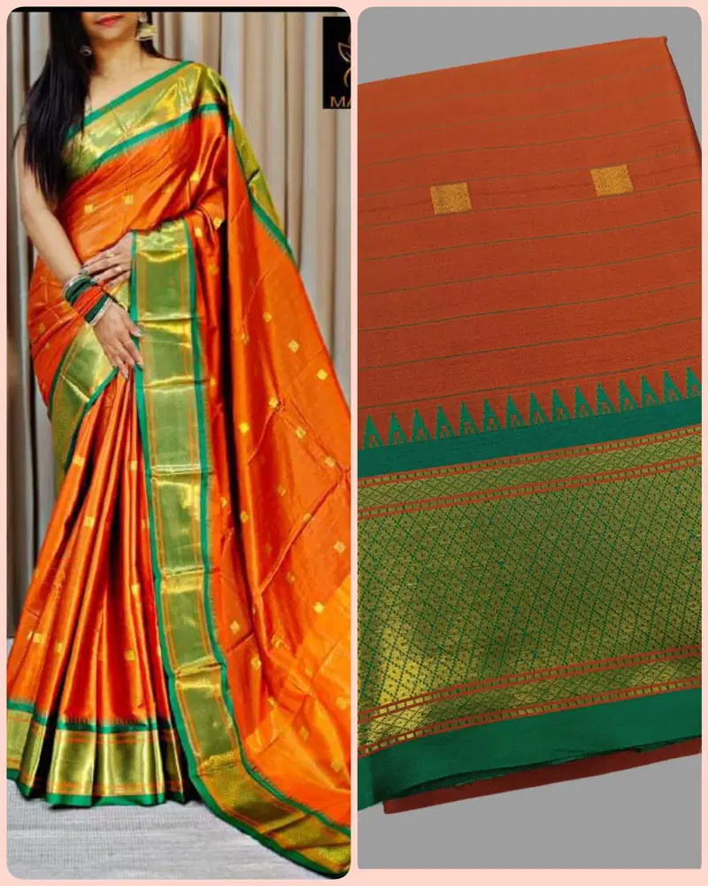 Aab Checks Butti Aura Cotton Silk Saree Manufacturer 