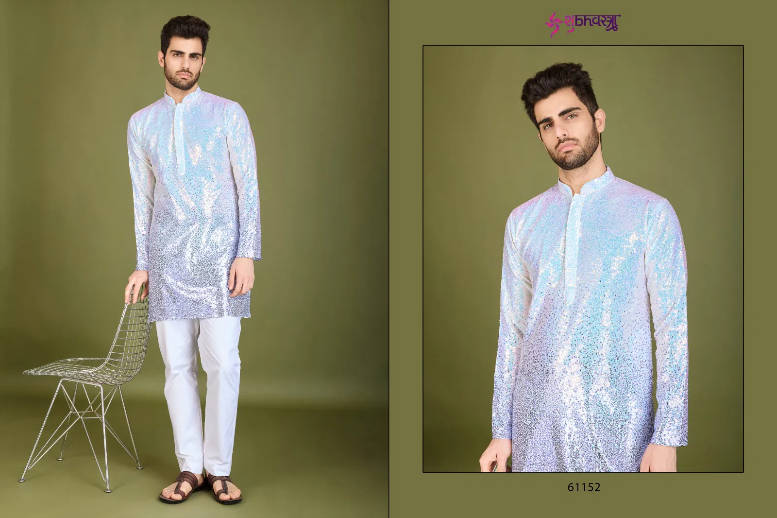 Modern Ethnics 2 By Shubhvastra Georgette Mens Kurta Suppliers In India