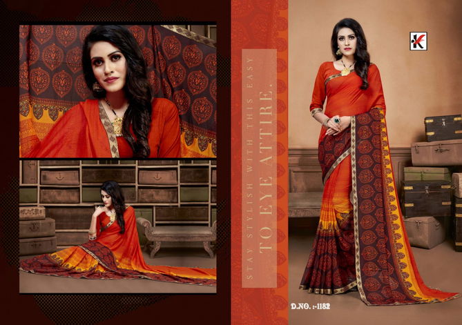 Rajvi 21 Casual Regular Wear Rennial Printed Designer Saree Collection
