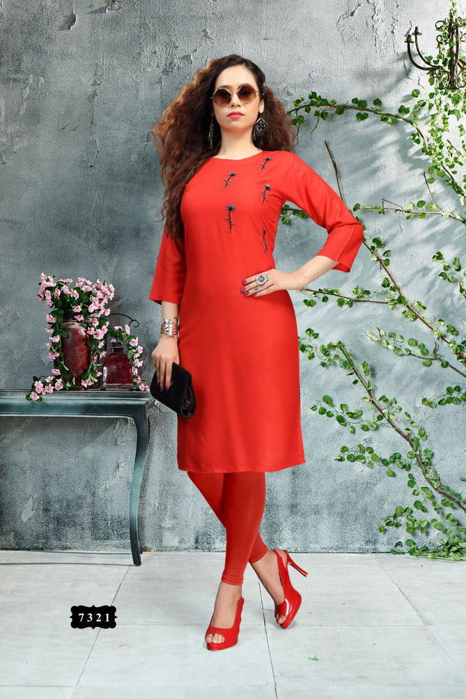 Ft Lotus Simple Latest Designer fancy Ethnic Regular Wear Kurtis Collection
