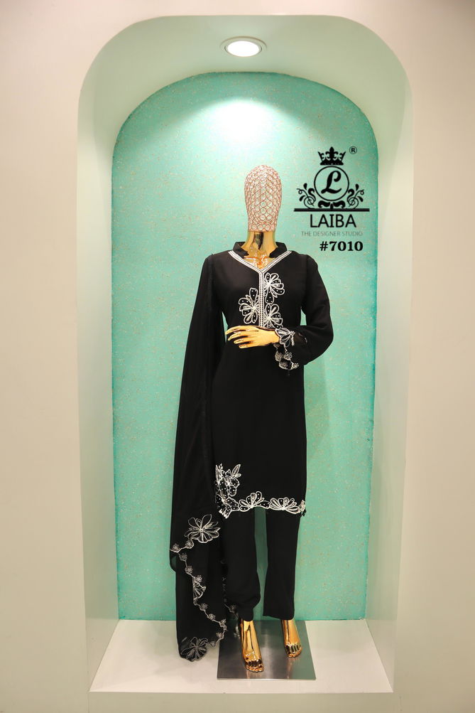 Laiba Am 7010 Georgette Ready Made Pakistani Suits Wholesale Market