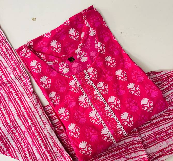 Virat Printed  Jaipuri Cotton Kurti With Bottom Catalog