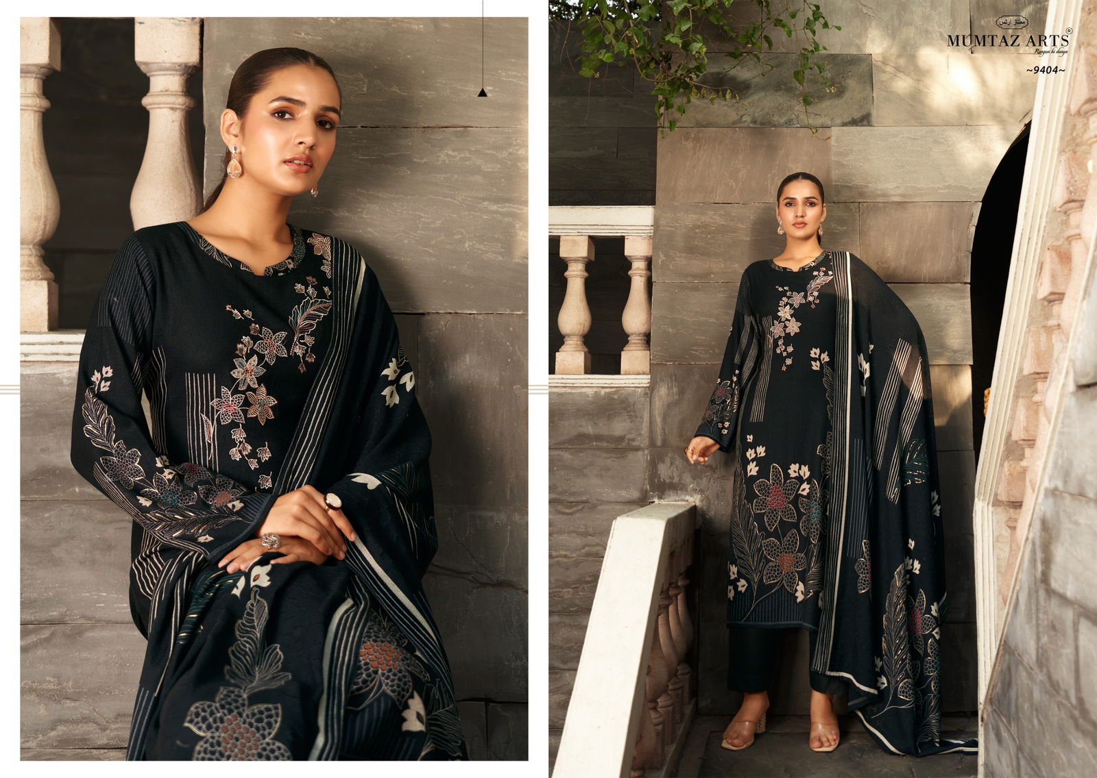 Rizwana By Mumtaz Pashmina Digital Printed Dress Material Wholesale In India