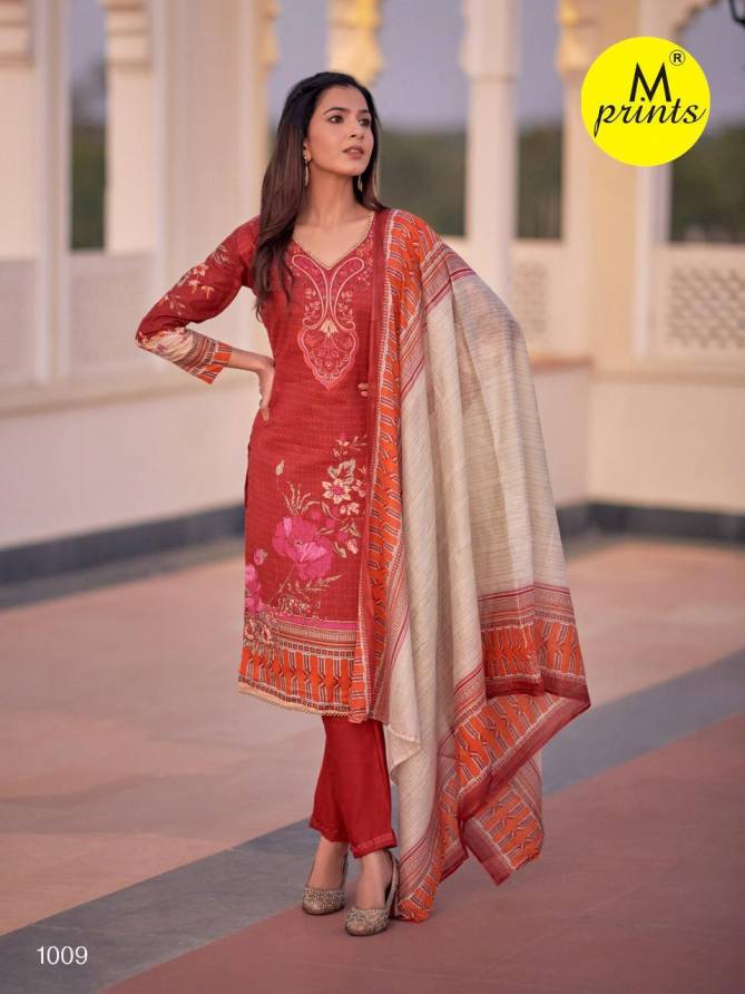 M Prints 4 Latest fancy Regular Wear Cotton Printed Karachi Dress Material Collection