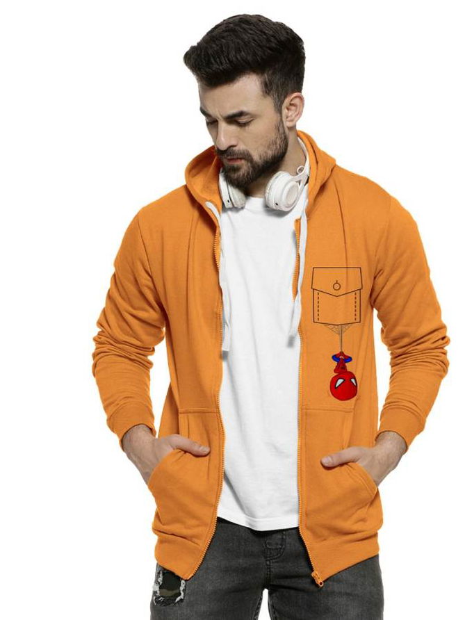 Swara Spidy 1 Mens Fancy Regular Wear Wholesale Zipper Hoodi