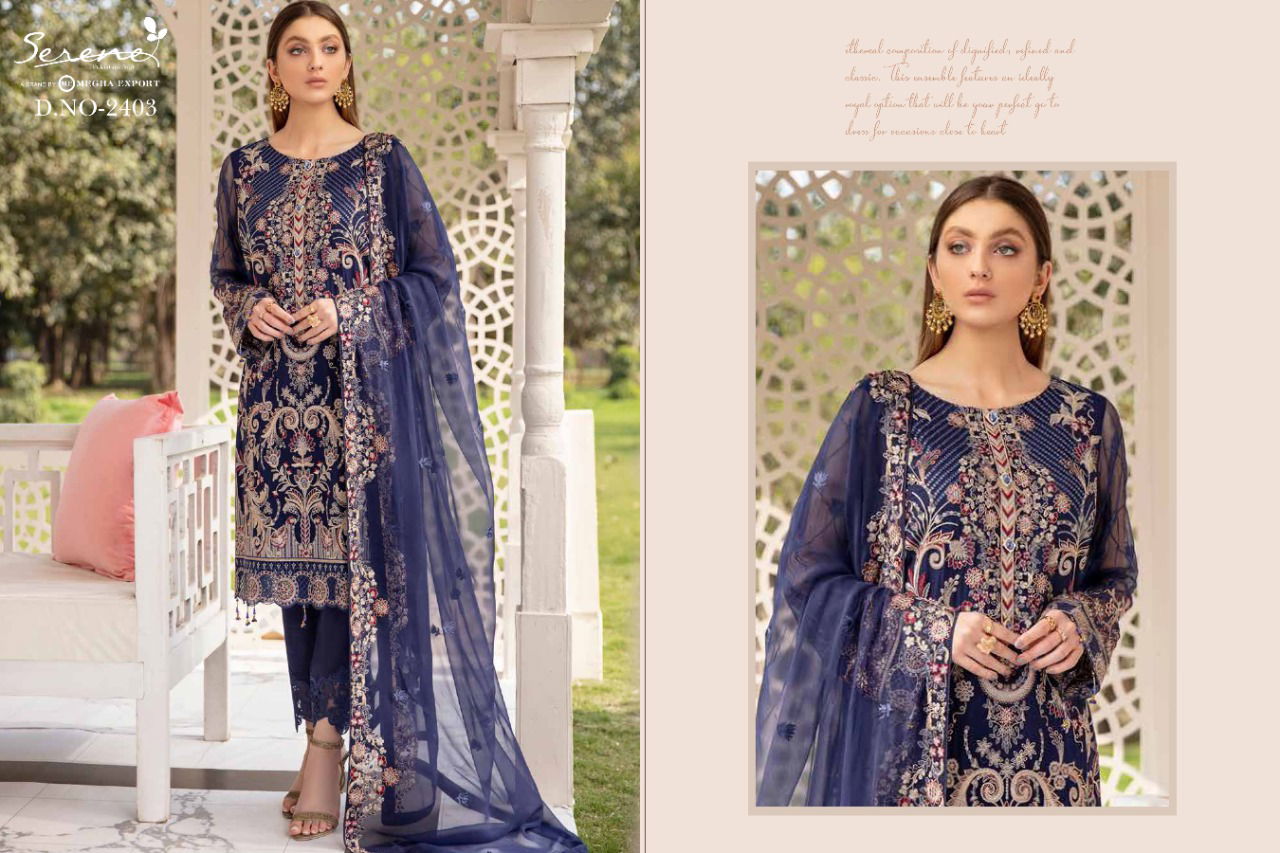 Serene Ramsha Eid Festival Wear Georgette Pakistani Salwar Kameez Collection
