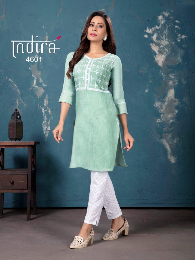 Indira The Spring 2 Latest fancy Regular Wear Embroidered Kurtis With Bottom Collection
