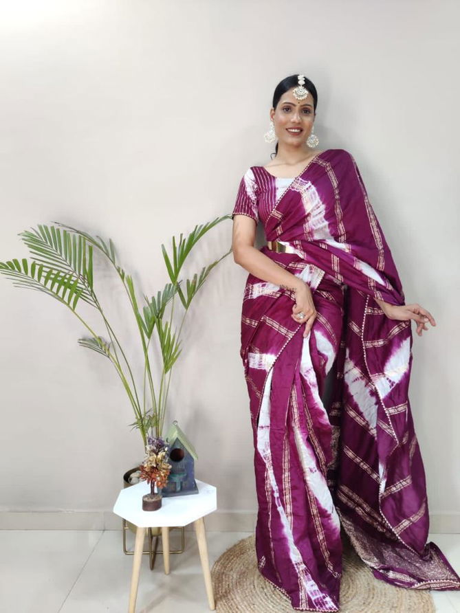 Shibori Viscose RTW By DAC Soft Rangoli Silk Designer Readymade Saree Manufacturers