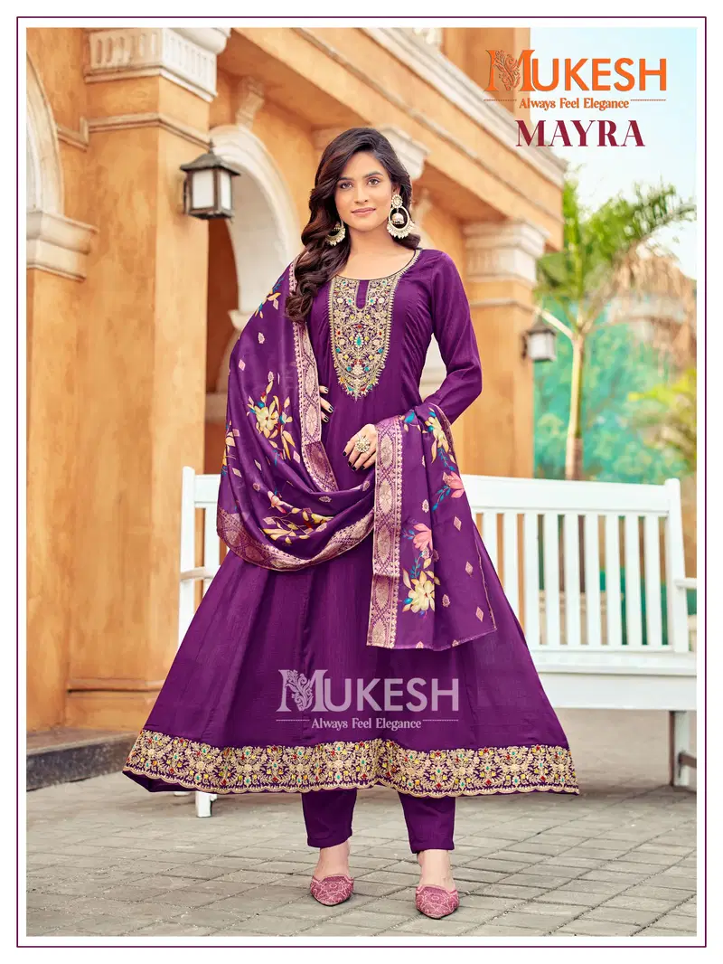 Mayra By Banwery Viscose Embroidery Designer Readymade Suits Orders In India