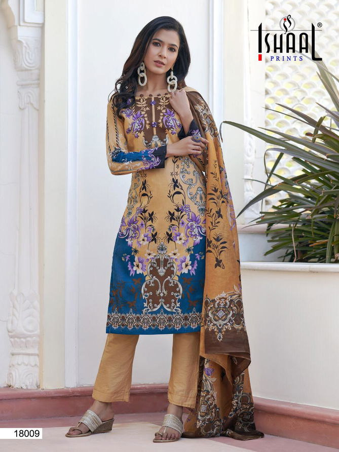 Ishaal Gulmohar 18 Latest Fancy Designer Pure Lawn Karachi Dress Material Collection
