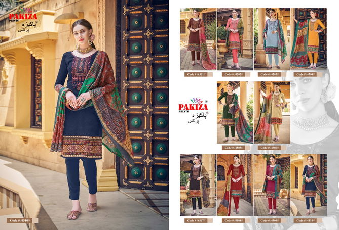 Pakiza Sana Safinaz 45 Latest Fancy Designer Heavy Casual Wear Embroidery Kashmiri Heavy Neck Work Dress Material Collection
