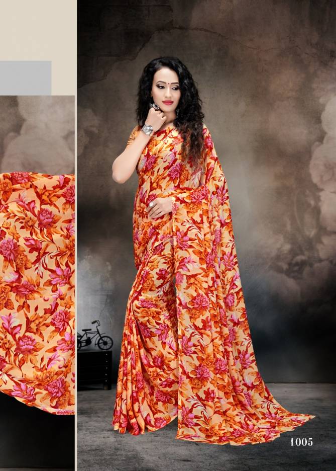 Future Fashion 5 Latest Daily Wear Heavy Renial Printed Running Wear Saree Collection 