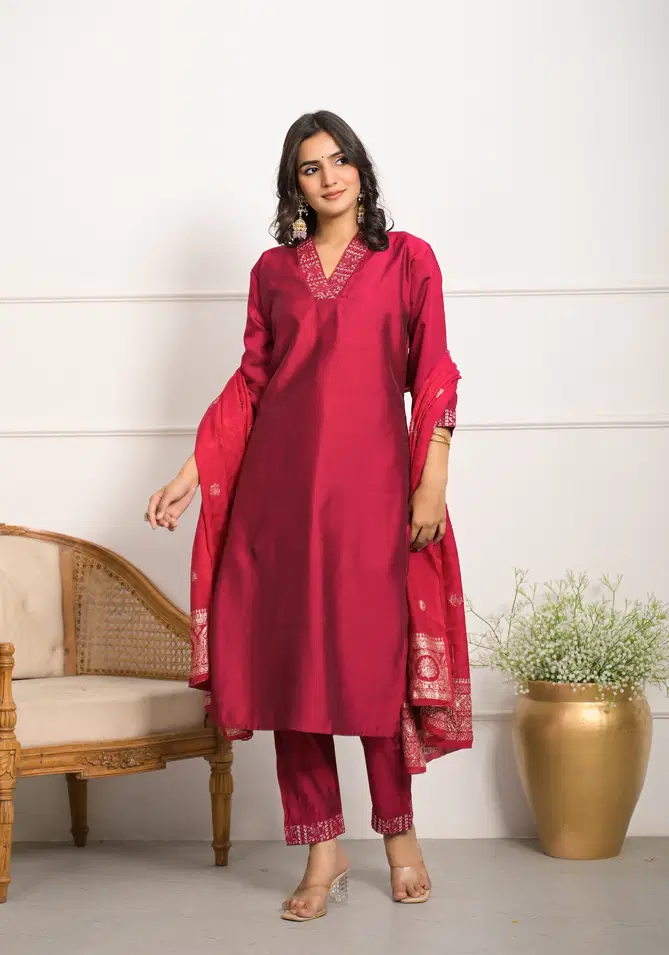 Nisha By An Bazaar Viscose Kurti With Bottom Dupatta Wholesale Online