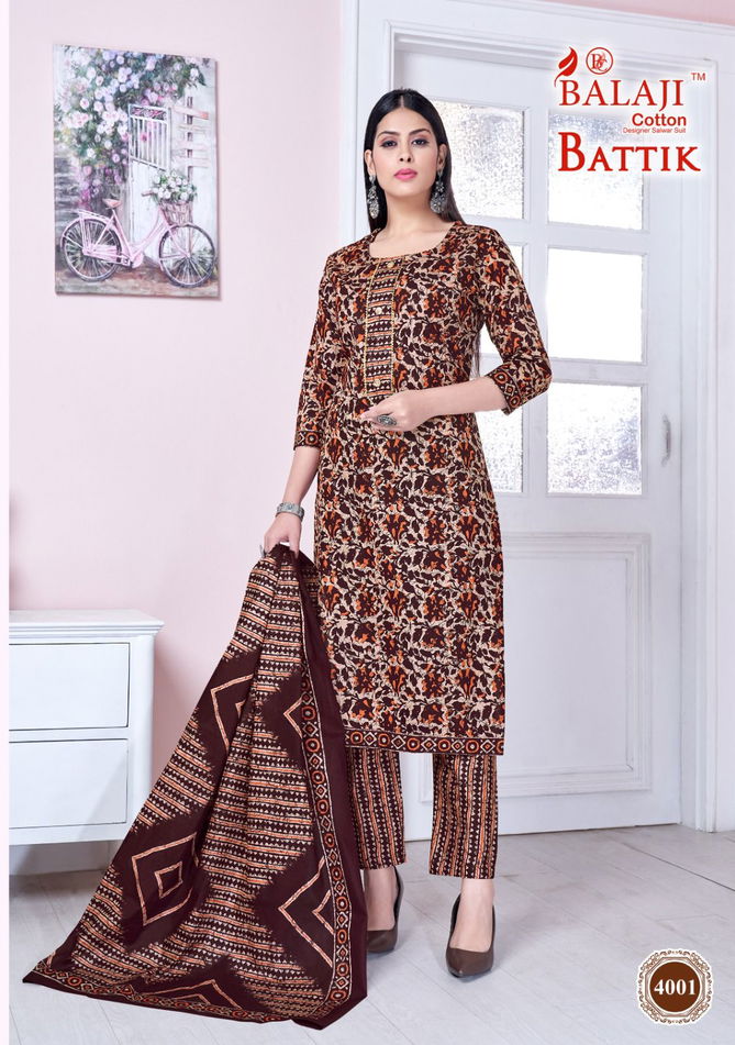 Balaji Battik Cotton Art Work Vol 4 Dress Material Catalog