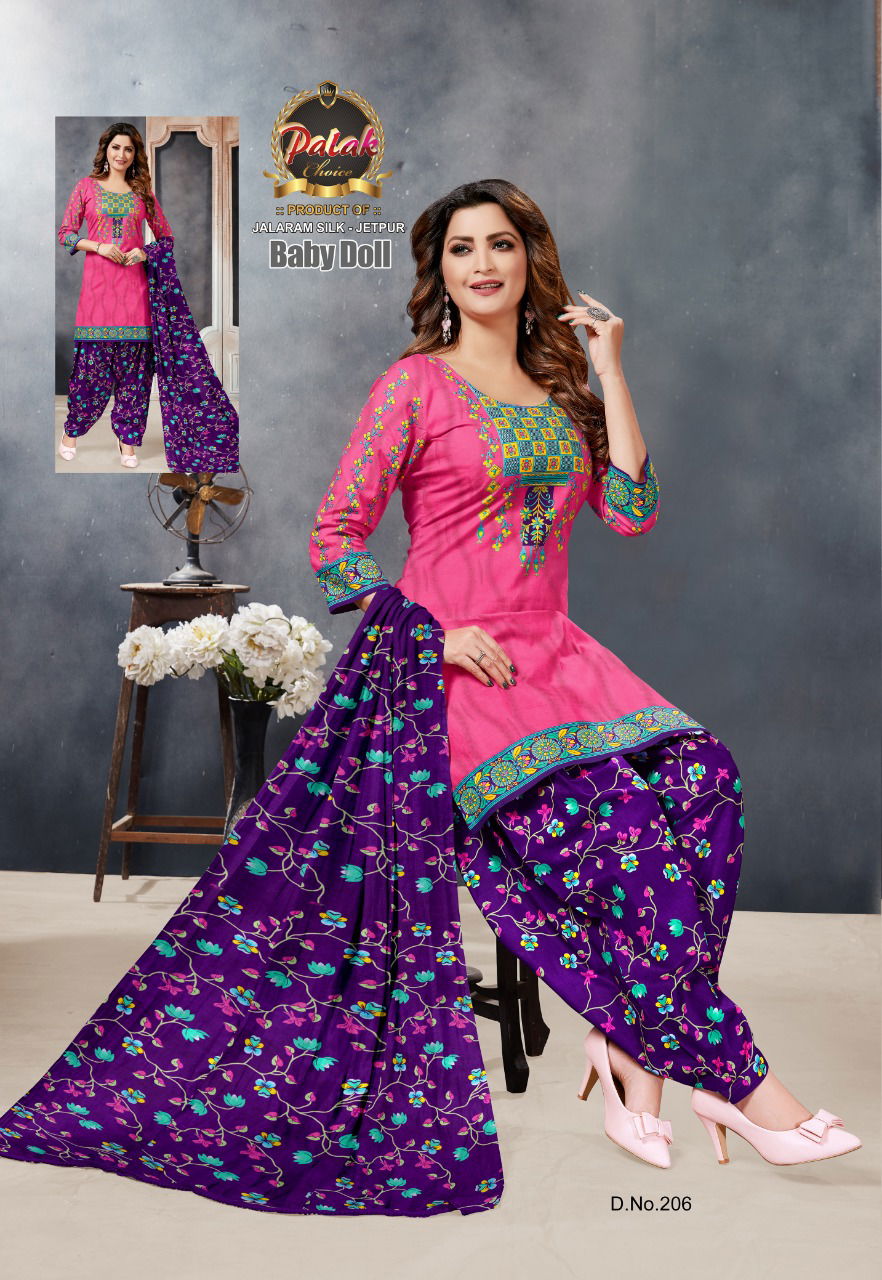 Palak Baby Doll Vol 2 Latest Designer Pure Printed Cotton Dress Material Collection