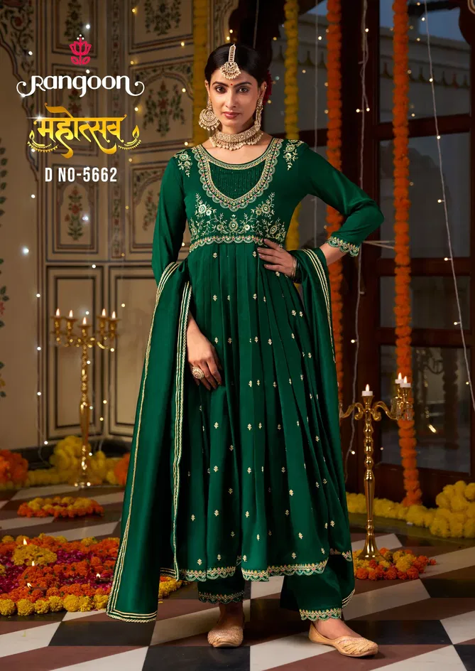 Mahotsav By Rangoon Silk Embroidery Readymade Suits Suppliers In India