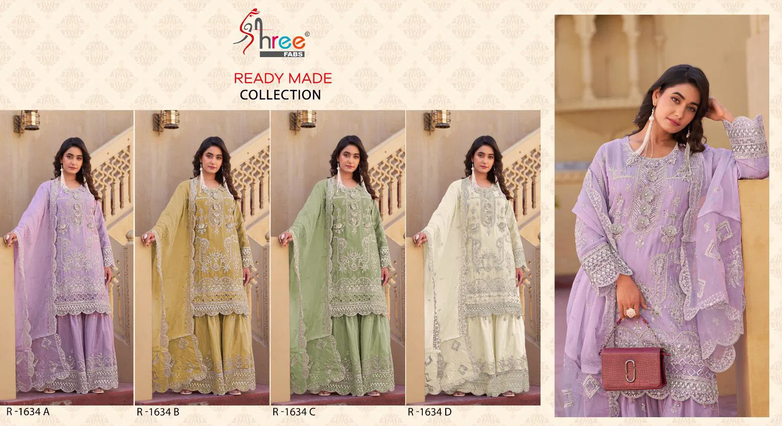 R 1634 by Shree Ready Made Pakistani Salwar Suits at Best Price