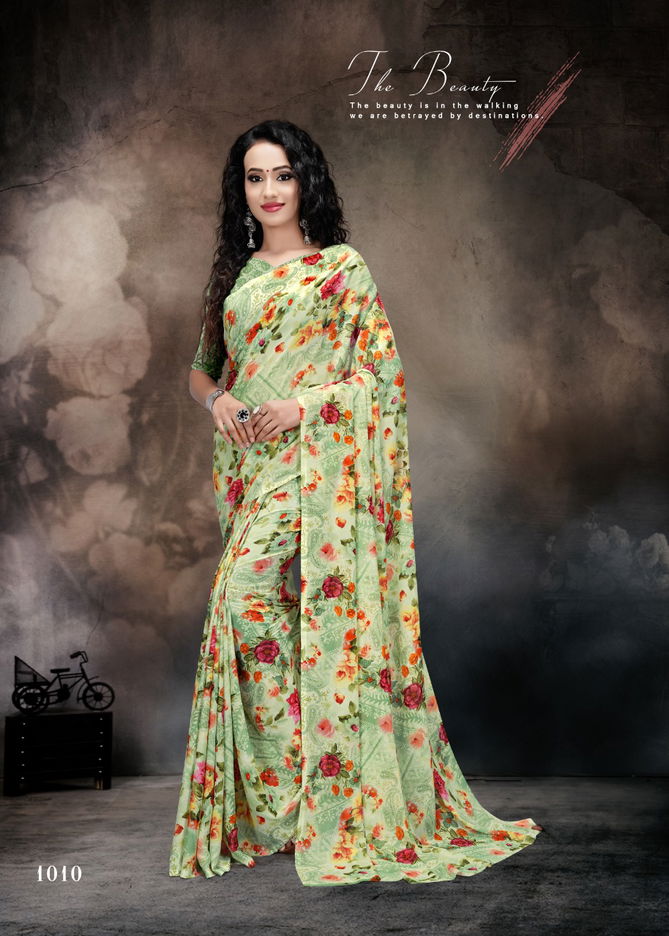 Future Fashion 5 Latest Daily Wear Heavy Renial Printed Running Wear Saree Collection 