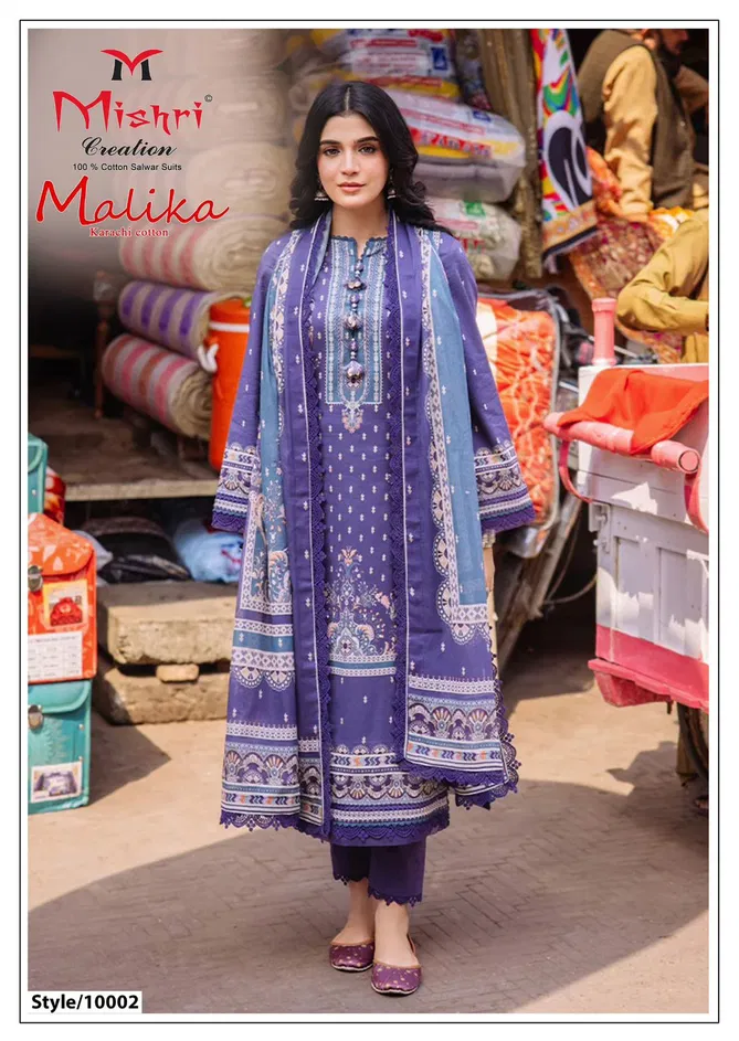 Malika Vol 10 By Mishri Karachi Cotton Dress Material Supplier In India