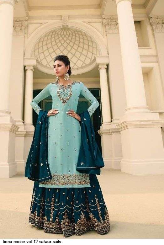 Fiona Noorie 12 Latest Heavy Embroidery Wedding Wear Designer Salwar Suit Collection 