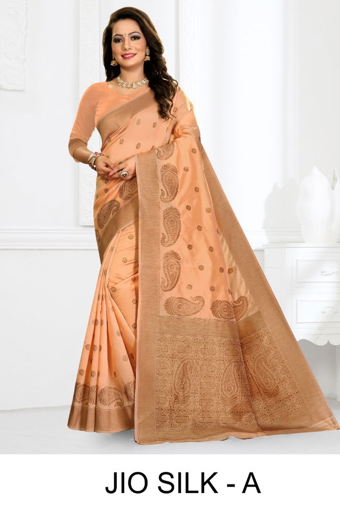 Ronisha Jio Silk Latest Fancy Casual Wear Premium Silk Sarees Collection
