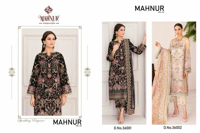 Mahnur Vol 36 Heavy Georgette Pakistani Suits Catalog
