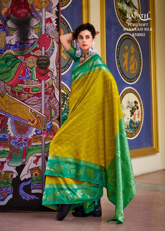 Rajpath Leaf Silk Banarasi Soft Silk Fancy Saree Wholesale Market In Surat