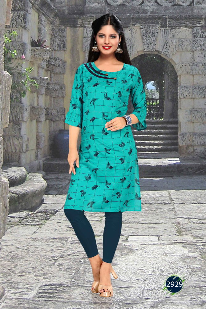 Trendy Shivi 1 Latest Fancy Regular Casual Wear Rayon Printed Designer Kurtis Collection
