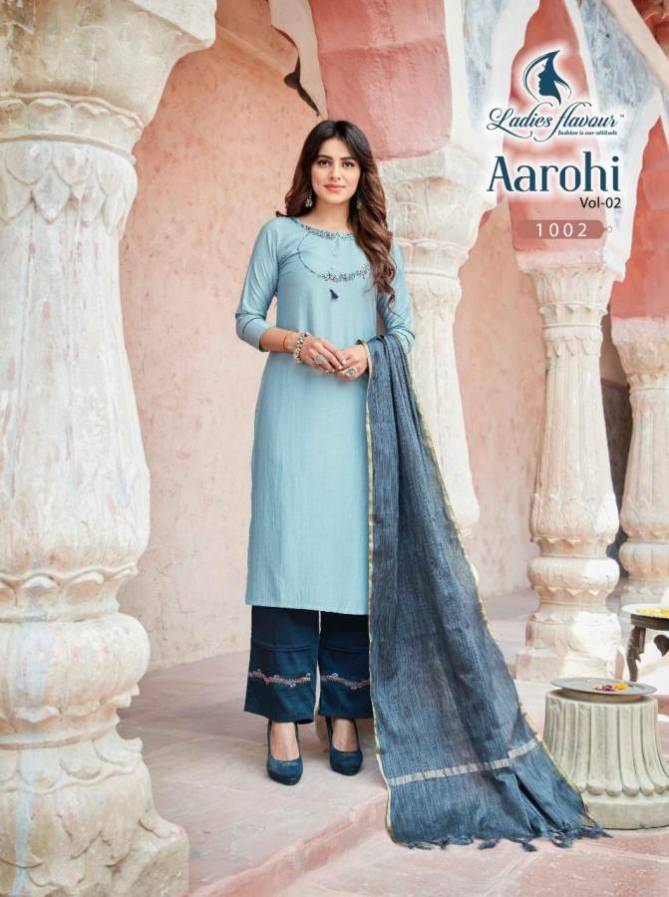 Ladies Flavour Aarohi 2 Latest fancy Designer Ethnic Wear Heavy Chinon Ready Made Collection
