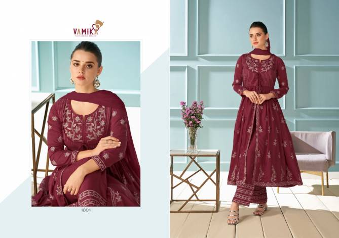 Vamika Lakhnawi 1 Exclusive Hit Festive Wear Designer Rayon Embroidery Work Fancy Ready Made Collection

