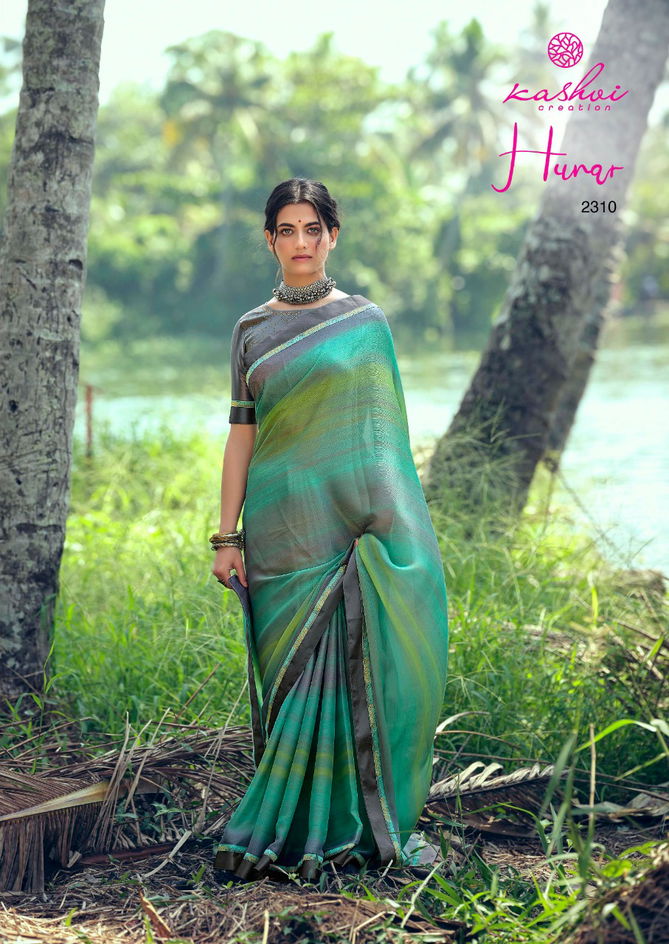 Kashvi Hunar Latest Fancy Casual Wear Printed Chiffon Sarees Collection
