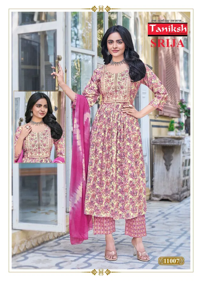 Srija Vol 11 By Taniksh Rayon Kurti With Bottom Dupatta Exporters In India