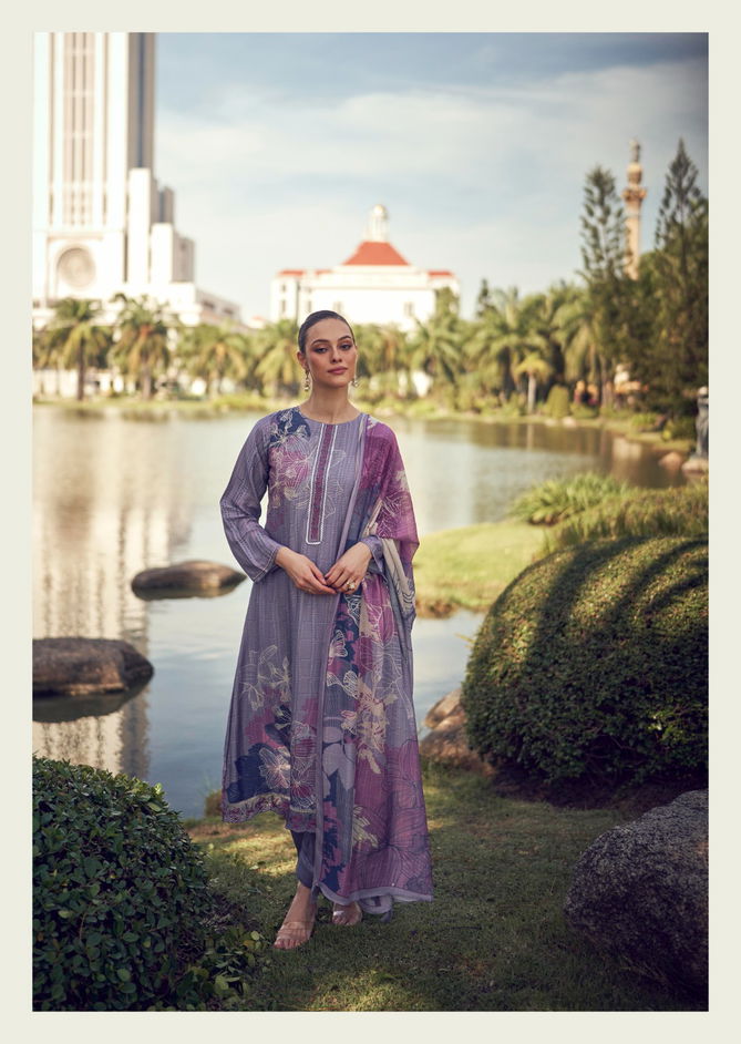 Iliana By Sadhana Musline Silk Printed Dress Material Orders In India