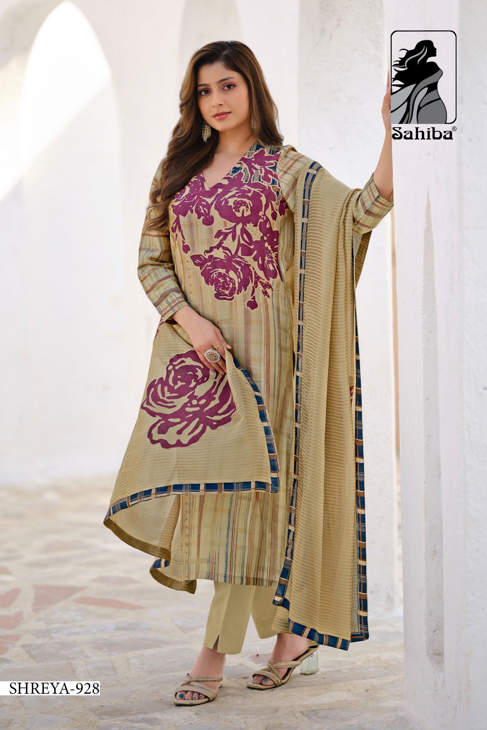 Shreya By Sahiba Viscose Simmer Digital Printed Dress Material Wholesale Online