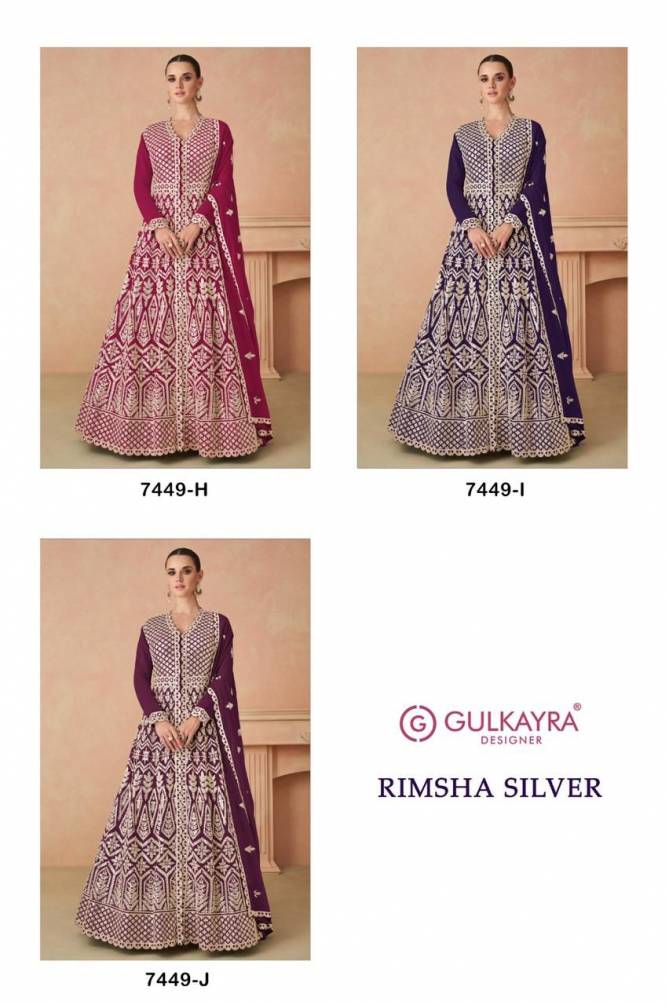 Rimsha Silver By Gulkayra Georgette Readymade Suits Suppliers In India