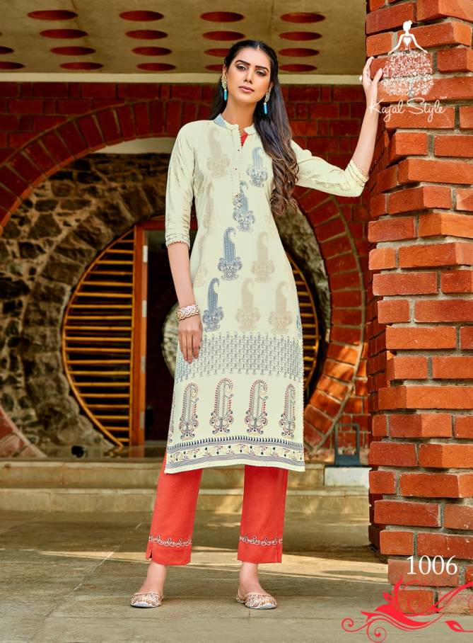 Fashion Dream 1 Kajal Fancy Designer Style Casual Wear Kurtis With Bottom Collection
