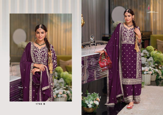 Shayoni Colour Edition 1 By Eba Chinon Embroidery Readymade Suits Wholesale Online