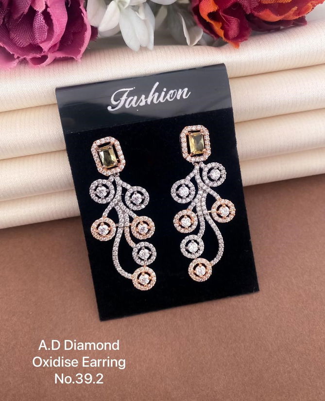 Ad Diamond Silver Earring Wholesale Online