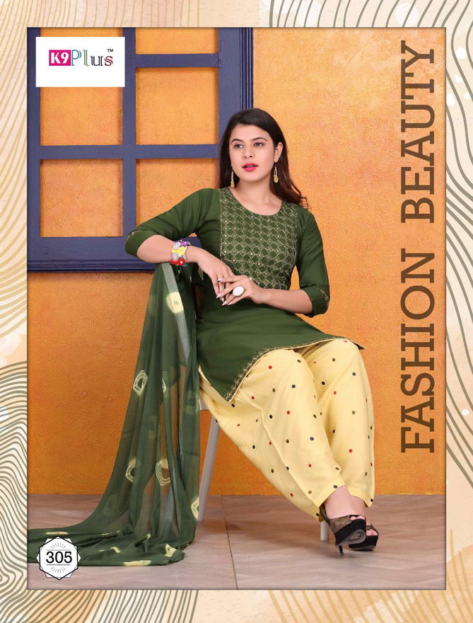 K9 Plus Floral Fancy Latest Regular Casual Wear Rayon Printed Readymade Salwar Suit Collection
