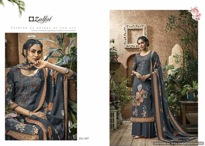 Zulfat Heenaz Latest Designer Printed Casual Wear Dress Material Collection 