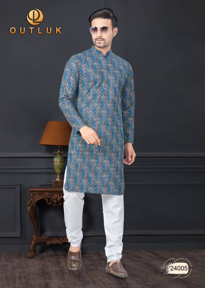 Outluk Wedding Collection Vol 24 Rayon Mens Kurta Pajama Manufacturers