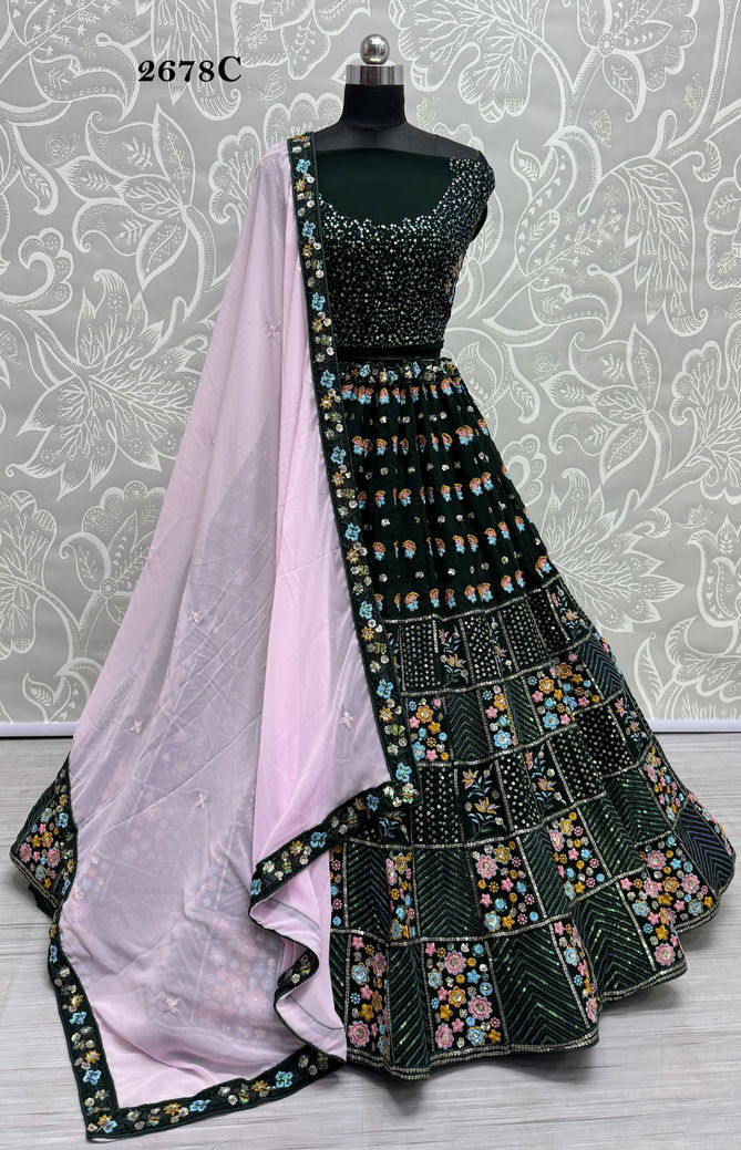 2678 A To D by Anjani Art Georgette Function Wear Lehenga Choli Exporters In India