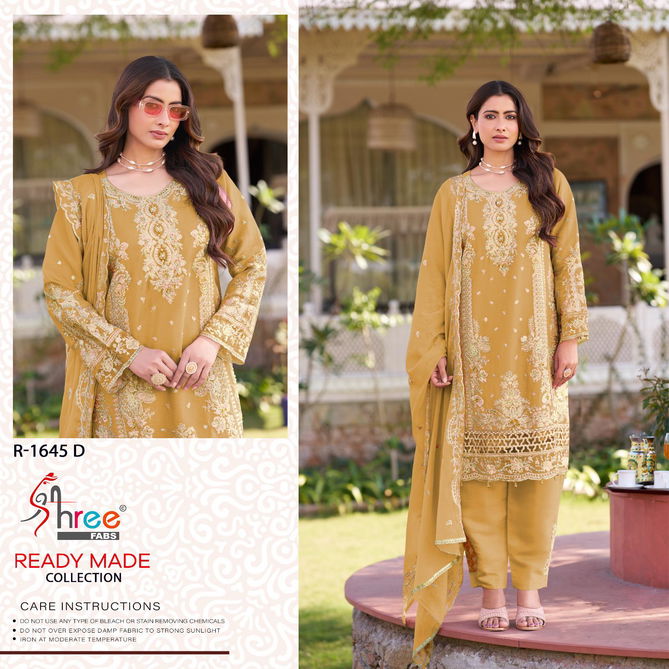 R 1645 By Shree Fabs Chiffon Pakistani Readymade Suits Exporters In India