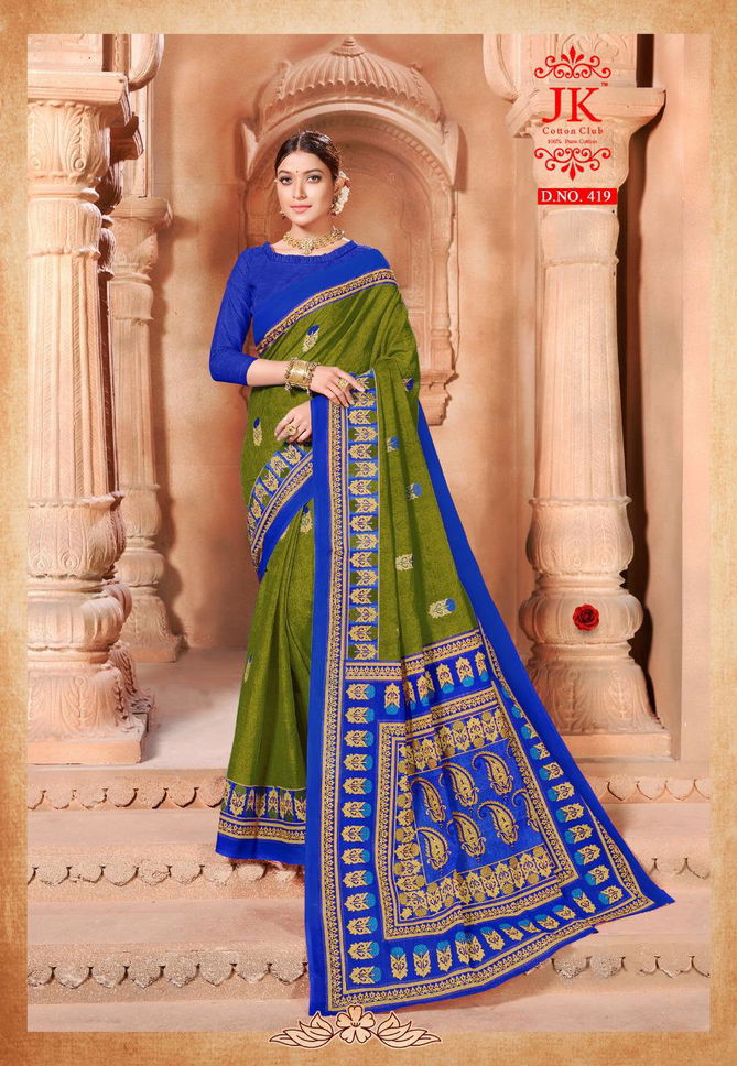 Jk Vaishali 4 Designer Regular Wear Cotton Printed Saree Collection
