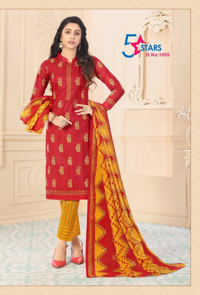 K Cotton Fabs 5 star Exclusive Printed  Casual Wear Cotton Dress Material Collection
