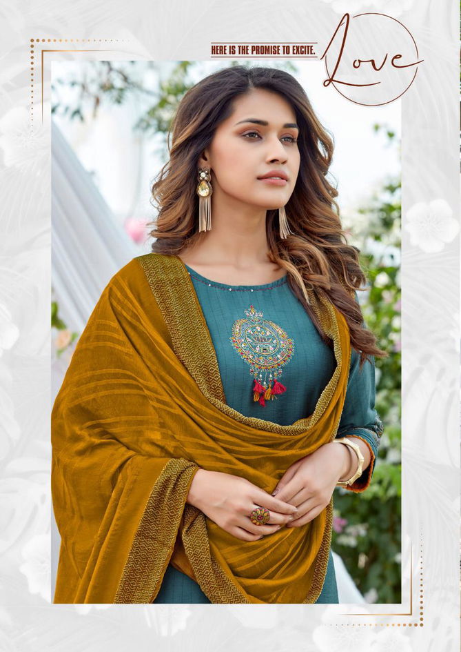 KOODEE SAHELI VOL-8 Latest Fancy Designer Heavy Festive Wear Pure Nylon Viscose With Stripe Embroidery And Khatli Work Salwar Suit Collection