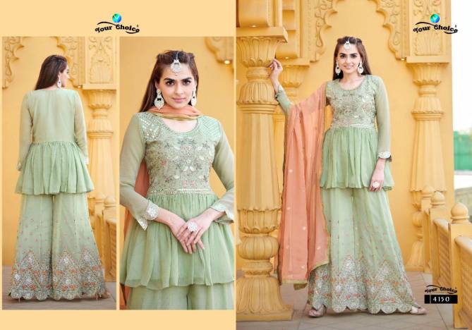Your Choice Gap Georgette Heavy Wedding Wear Embroidery Salwar Kameez Collection