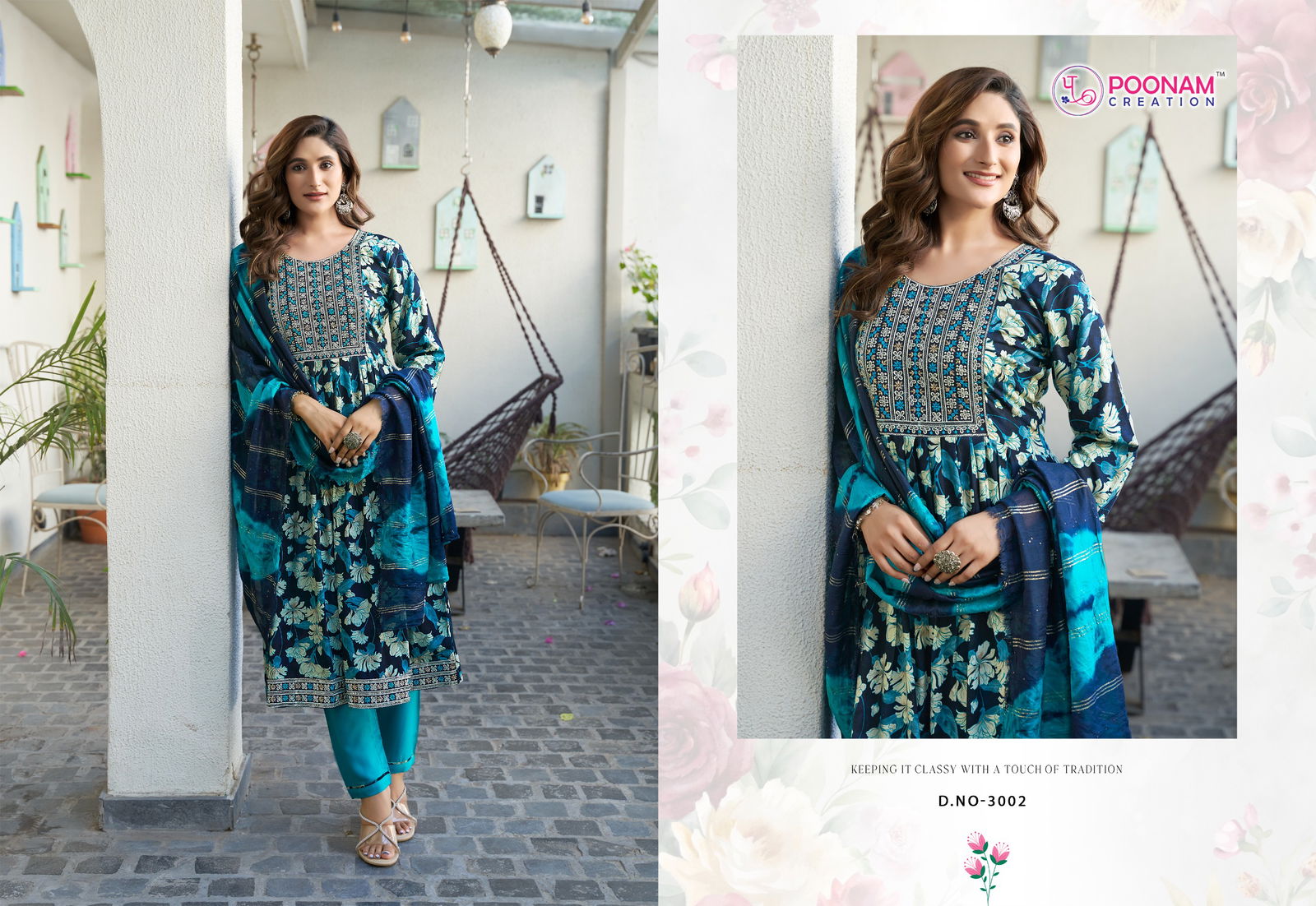 Sara Vol 3 By Poonam Rayon Foil Printed Kurti With Bottom Dupatta Wholesale Online