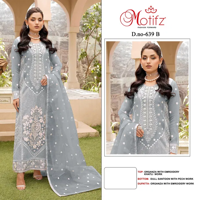 639 By Motifz Orangza Embroidery Pakistani Suits Wholesale Shop In Surat